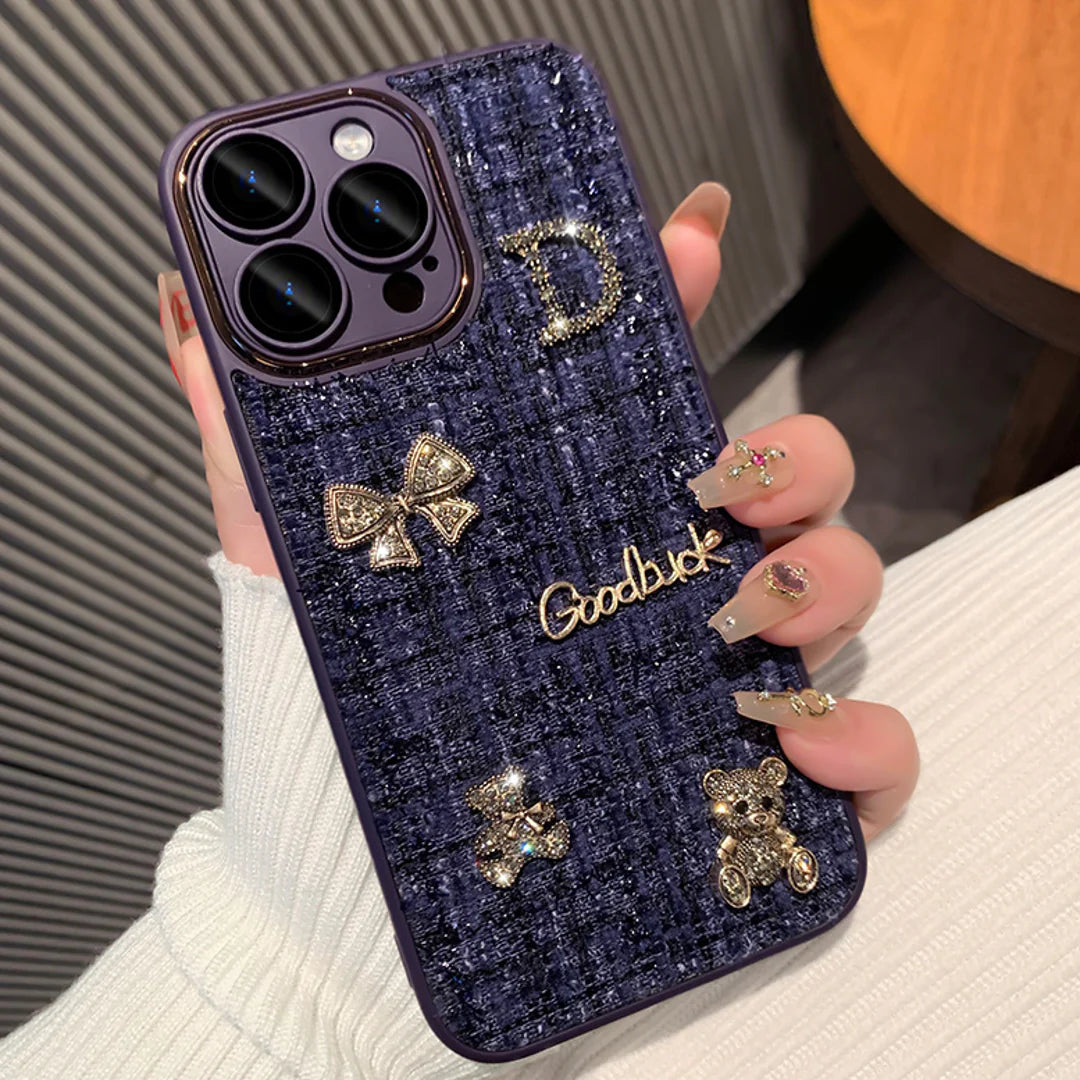 Bear Bling Cloth Texture Case