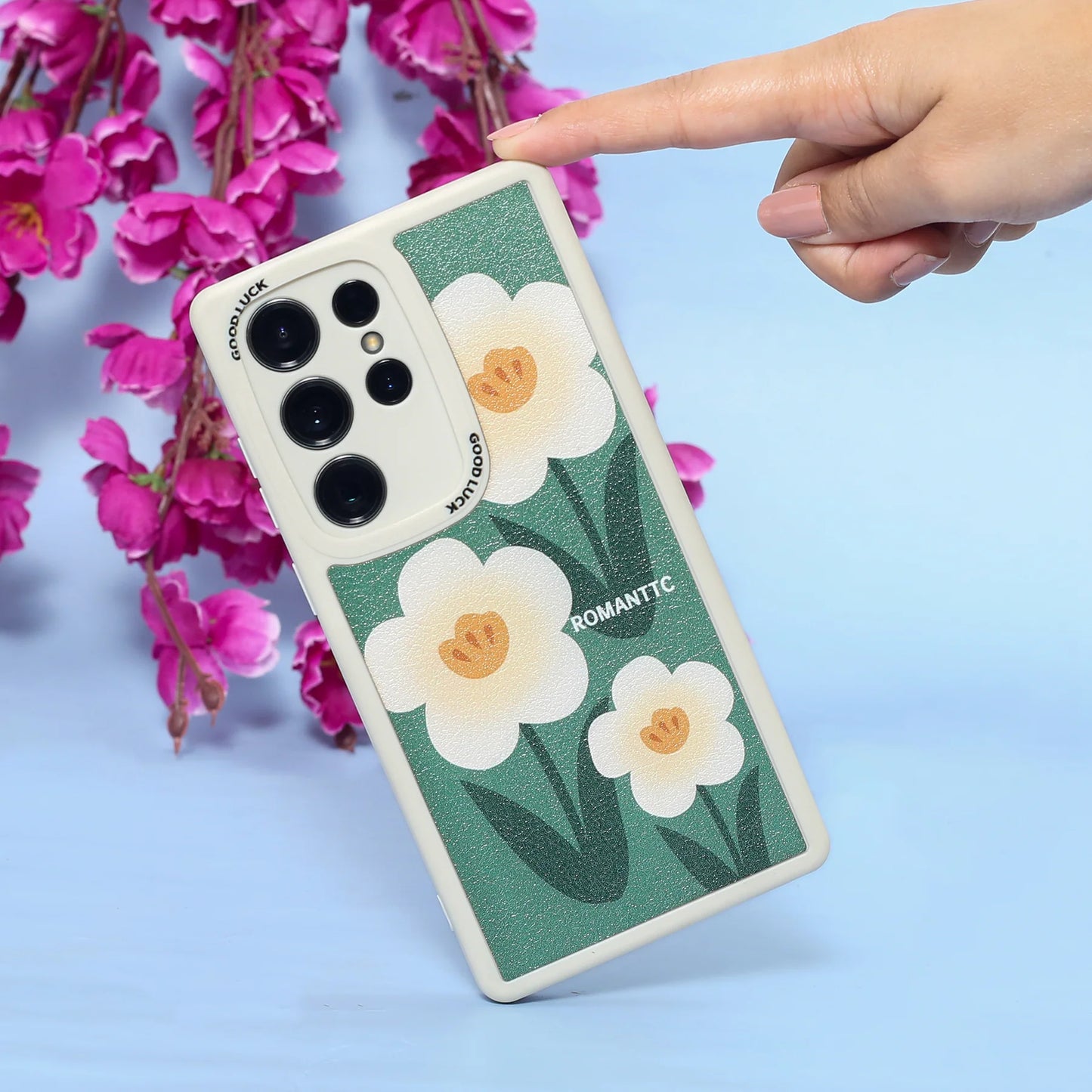 Floral Edition Leather Textured Soft Case - Samsung