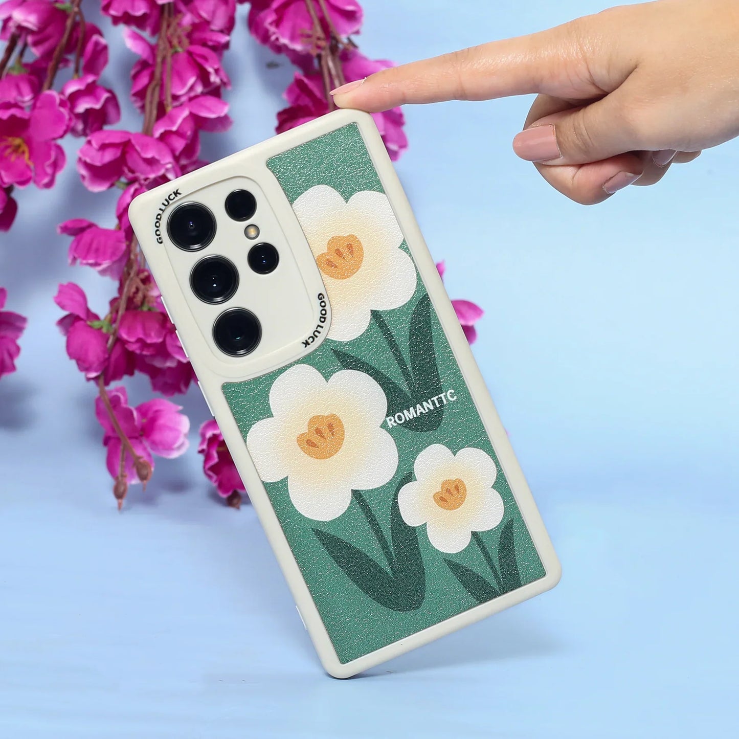 Floral Edition Leather Textured Soft Case - Samsung