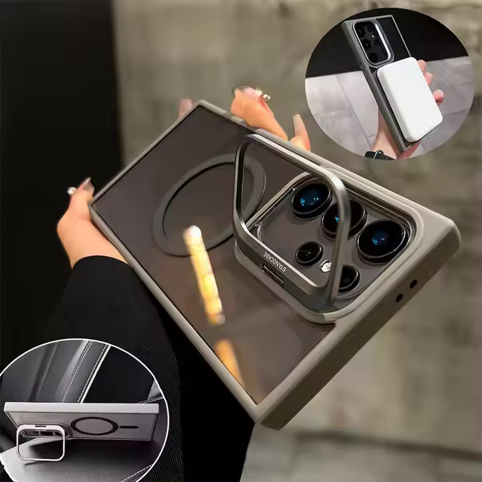 Premium Classy Camera Lens Flip Bracket Case - Samsung Series