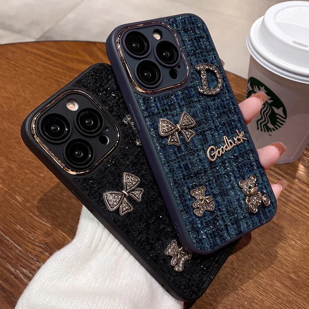 Bear Bling Cloth Texture Case