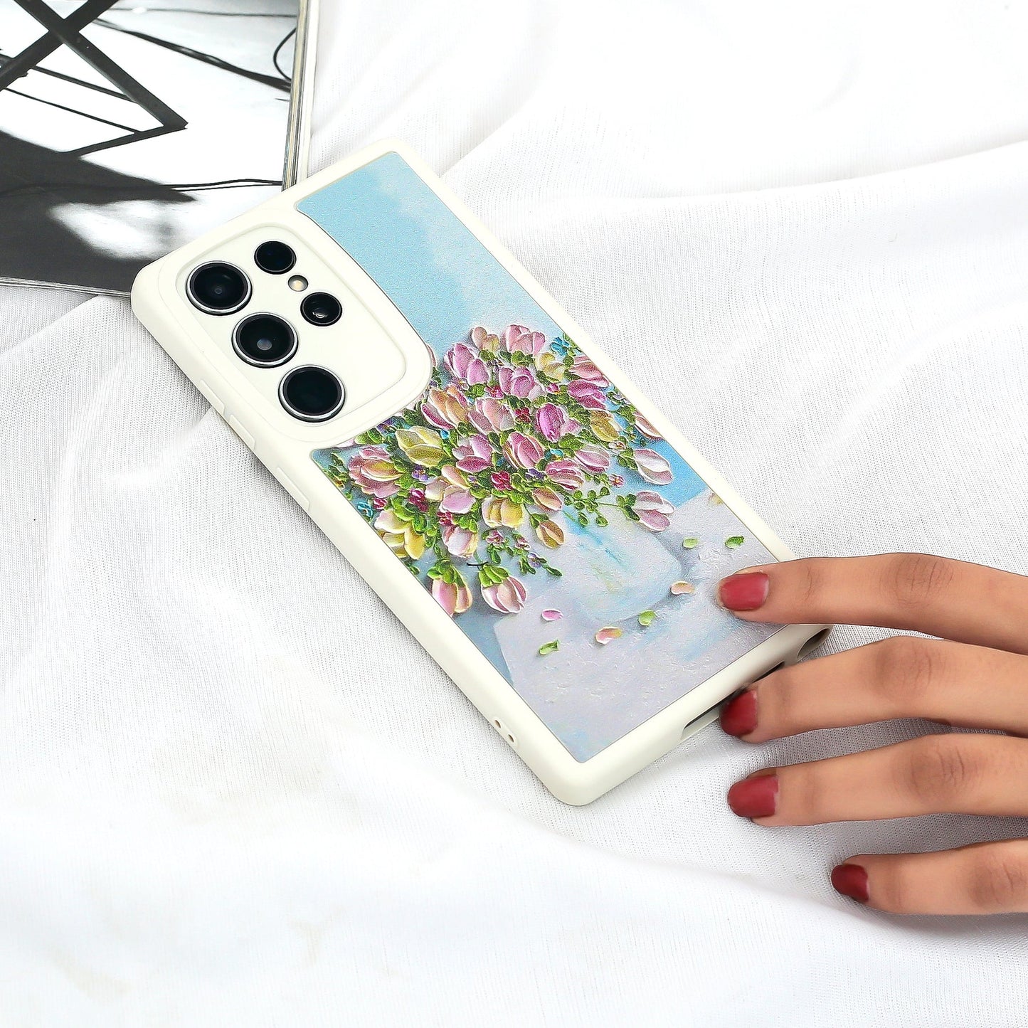 Blossom Fantasy Oil Canvas Case - Samsung