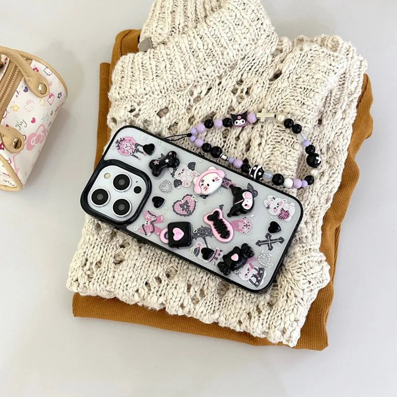 Whimsical 3D Kitty Cartoon Case with Charm