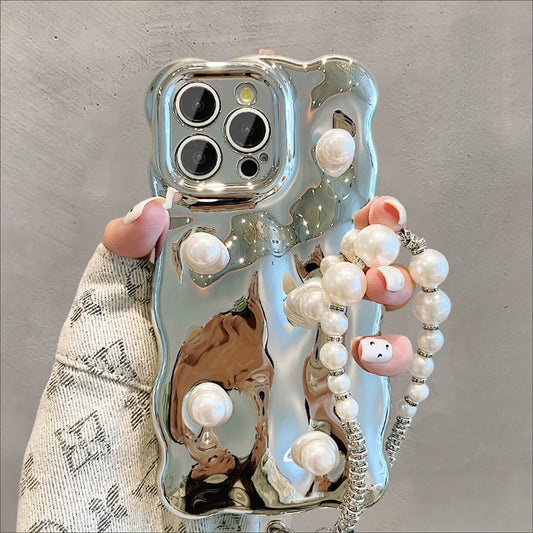 Reflective Pearl Delight Case with Charm