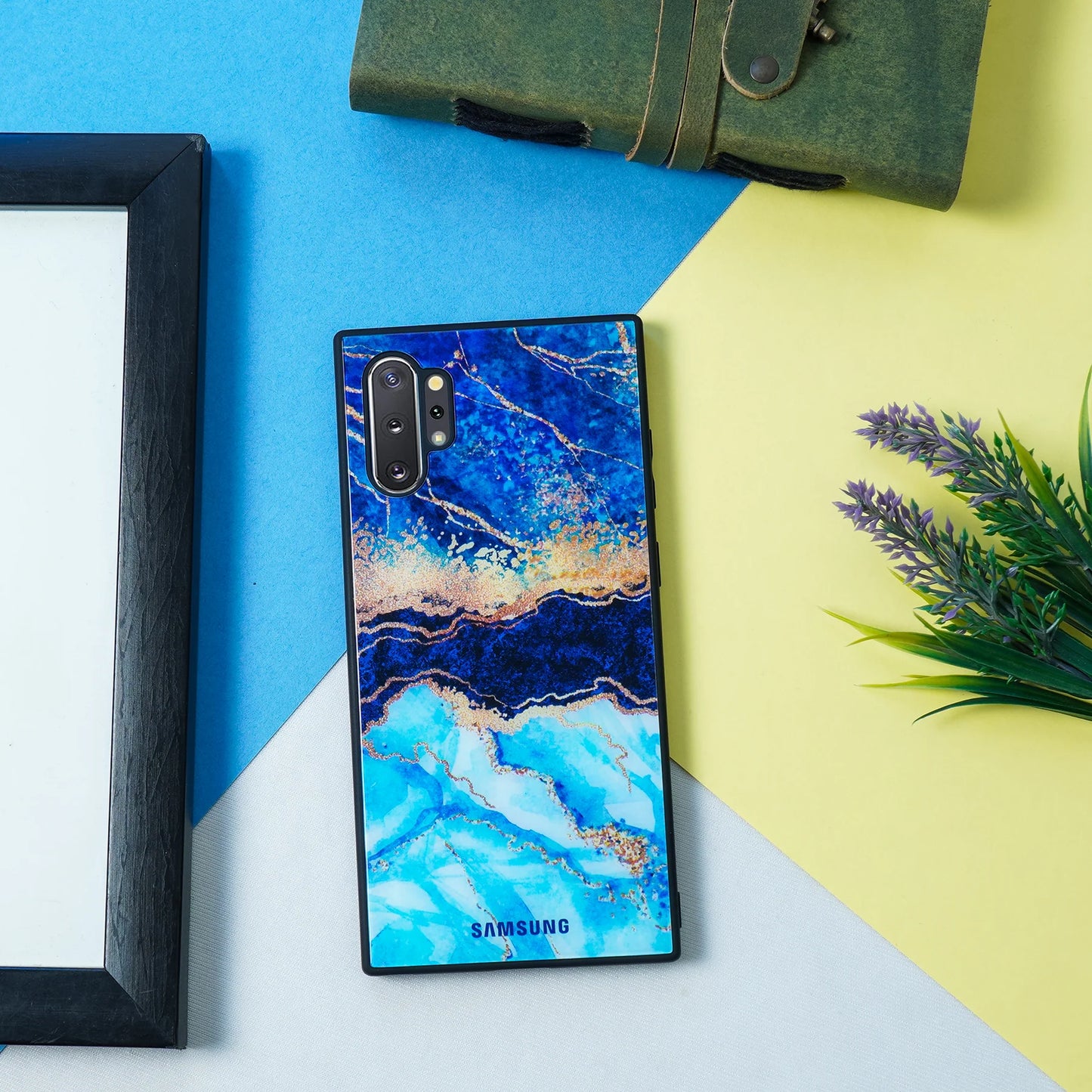 Dark Ocean Pattern Glass Back Case - Samsung